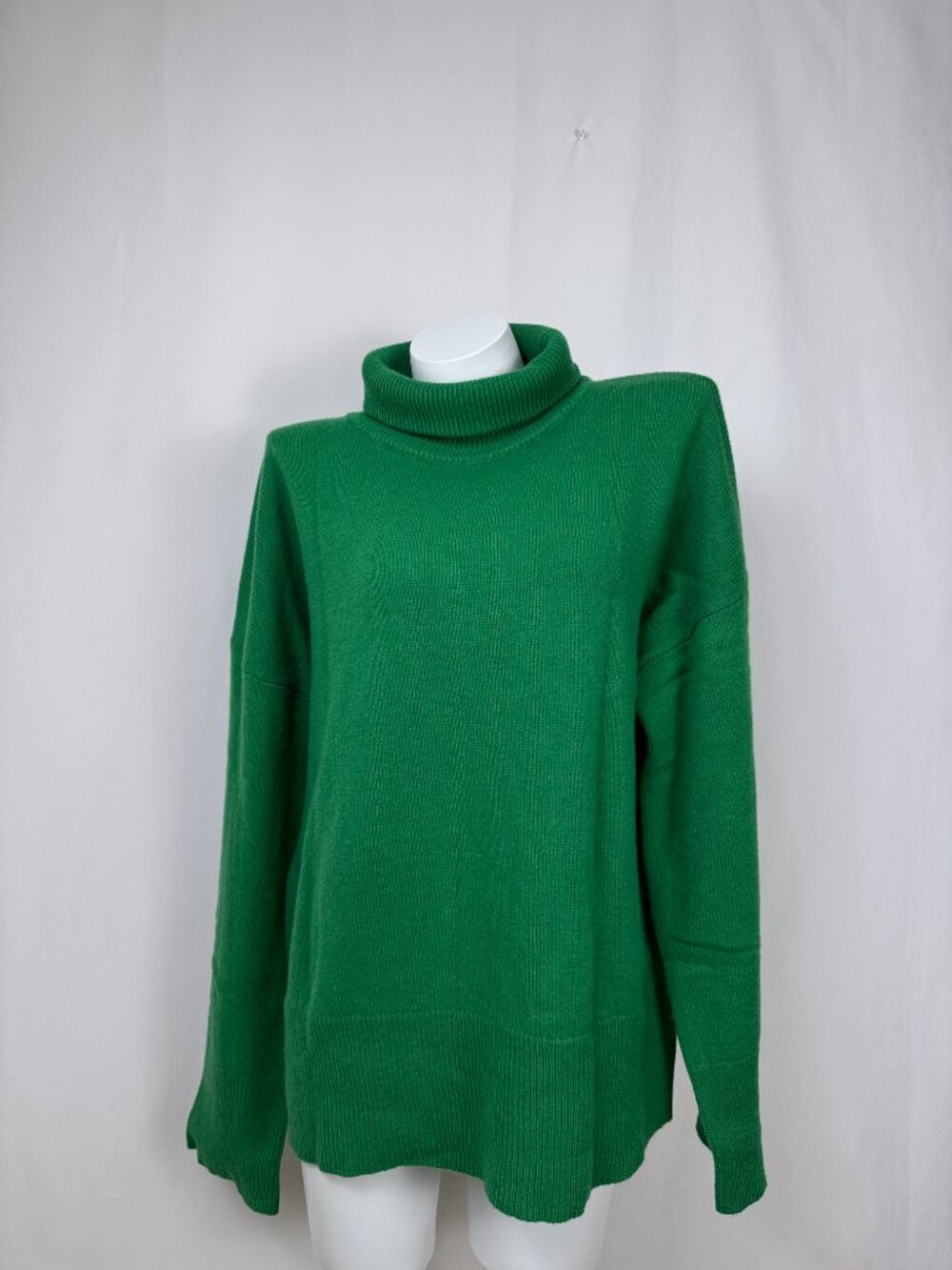 Uncle Studios Turtleneck Sweater XS Green Wool Cashmere Knit Womens